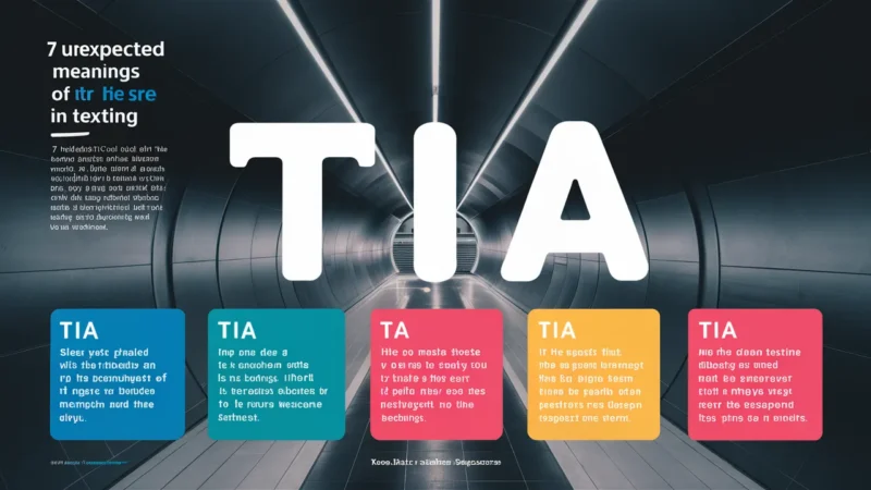 Meanings of TIA in Texting