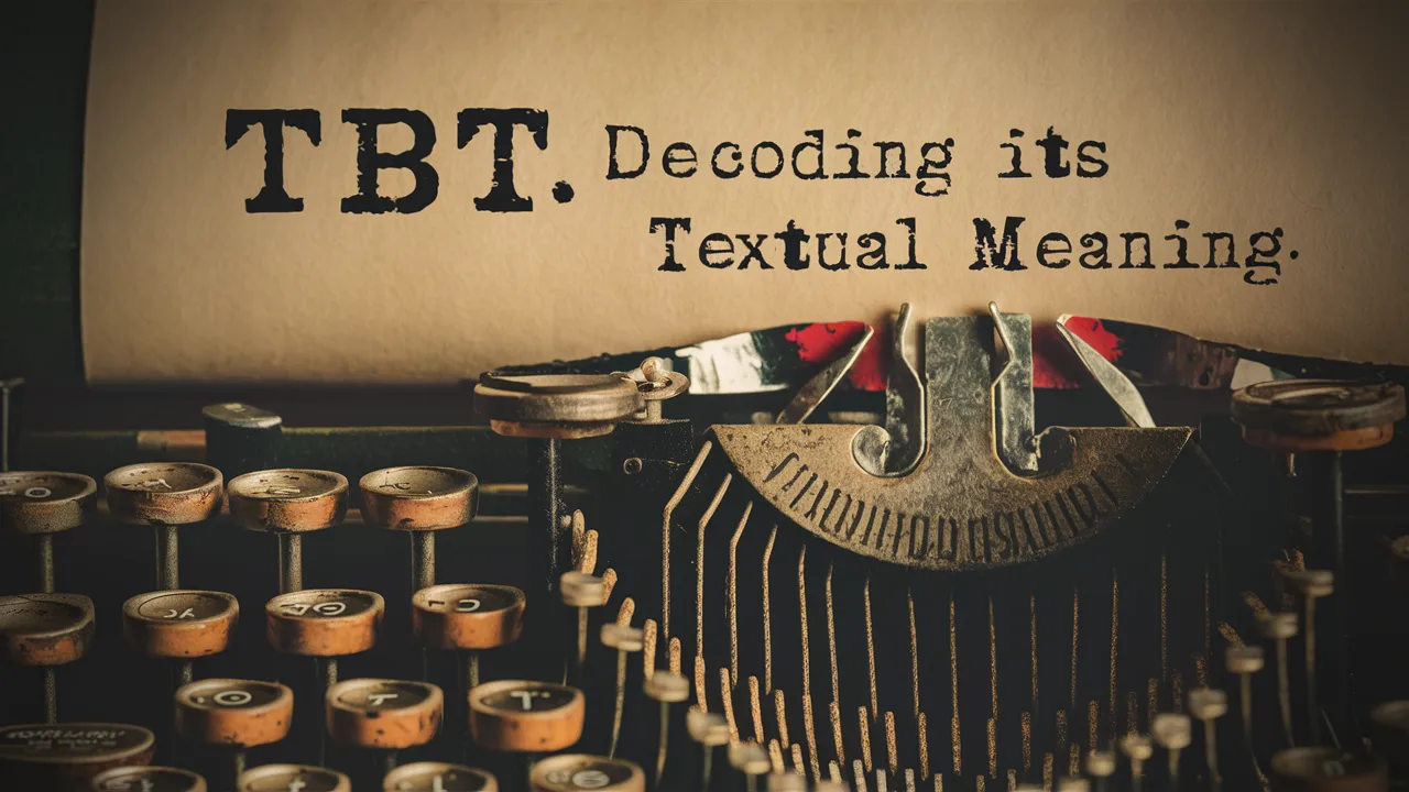 TBT: Decoding Its Textual Meaning