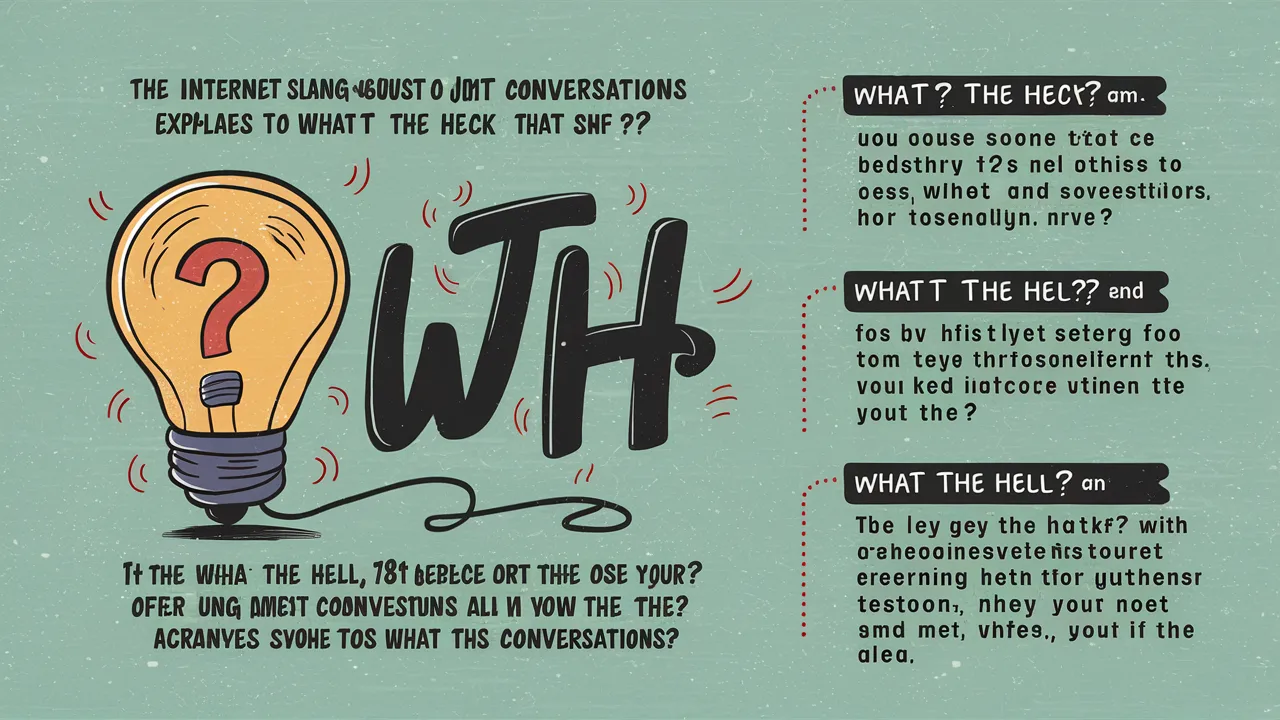 What Does WTH Really Mean in Text?